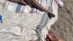 Wife begs for double creampie on public beach from husband and his friend / Amateur Hotwife