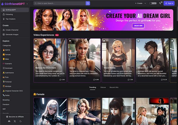 preview website girlfriendGPT