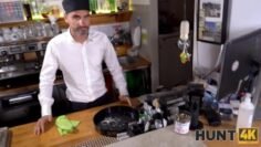 HUNT4K. Boy has girlfriend but prefers vagina of the baristas one