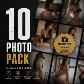 A premium pack of 10 high-quality exclusive photos delivered after purchase.